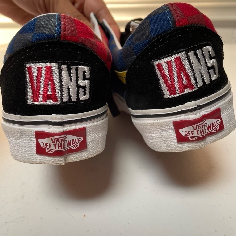 Vans Old Skool Multicolor Checkered Sneakers Sz 6 - Picture 5 of 9
